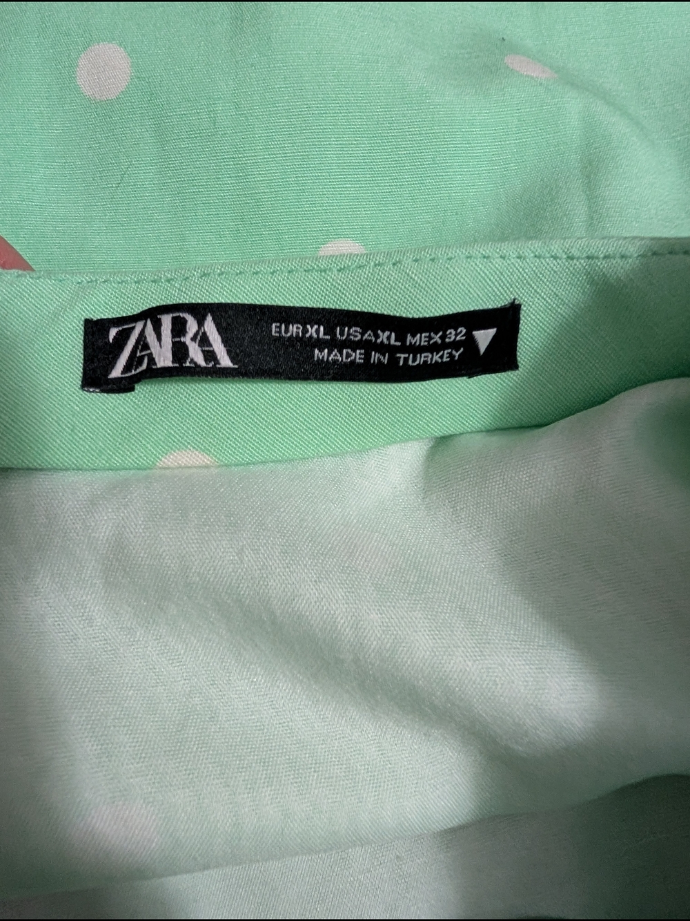 Zara Mint Green Polka Dot Dress - Picture 6 of 6